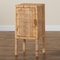 Baxton Studio Vivan Modern Bohemian Natural Brown Rattan 1Door Nightstand 211-12755-ZORO - alternate 3